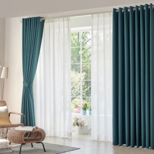 [안방세트] NEW 브라우니 암막커튼 4장+설치부자재 SET 핀형(커튼레일)