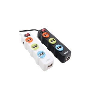 (cosy)코시 USB 4포트 신호등 허브 UH1226 (블랙, 화이트)