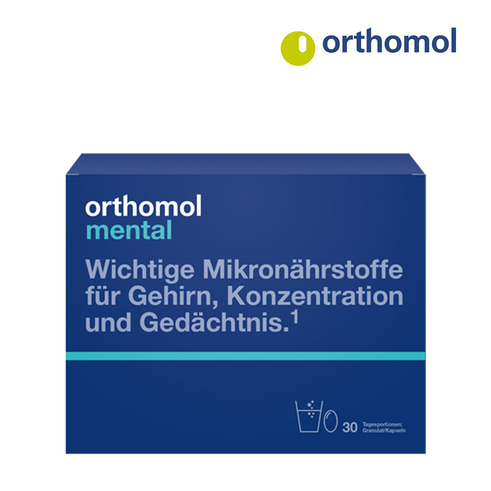 독일 오쏘몰 멘탈 집중력 기억력 분말 + 캡슐 30일분 orthomol mental