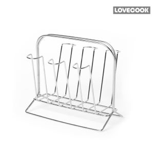 스탠드형 러브쿡 스텐 컵걸이 6구 원형 올스텐 주방 머그 젖병 미니컵건조대