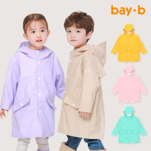 [BAY-B] 아동 PU우비 레인코트 솔리드 5종
