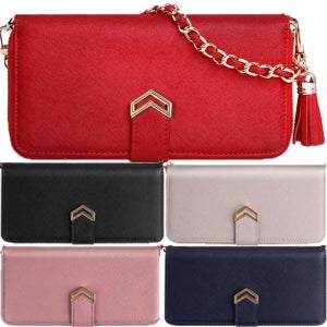 엘지 11포켓 지퍼 가죽 지갑 케이스 브이탑 레드, LG Q92