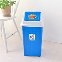 다모아 사각 휴지통 세트 2호 파란 업소용 대형 쓰레기통 학교