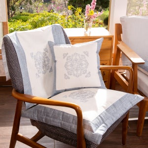 브리메르 블루 여름방석커버(쿠션커버/등받이 추가구매 가능)