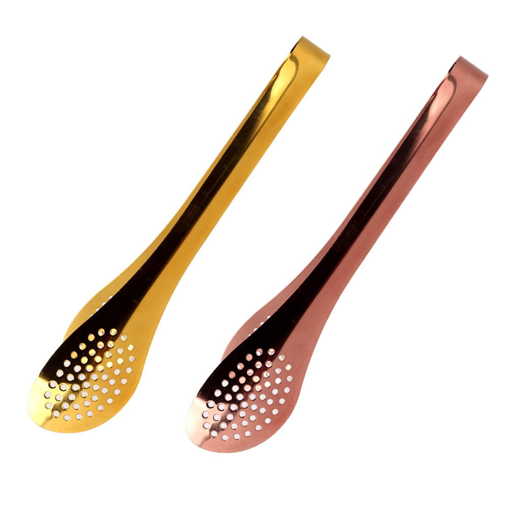 유광 티타늄 타공집게(골드/로즈골드) 스테인리스 카페 쿠키 마카롱 주방 요리 빵집게