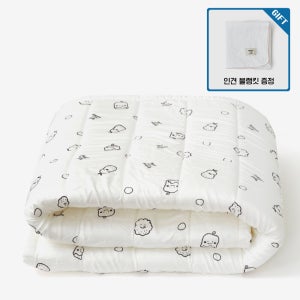 피넛버터젤리 캐릭터 인견 논슬립 아기 쿨 매트 3D 에어매쉬 패드 90x140 블랭킷 포함