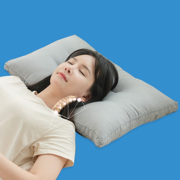 킹리치 빨아쓰는 베개 일자목 거북목 목디스크 낮은 경추베개 고급형 4060 그레이
