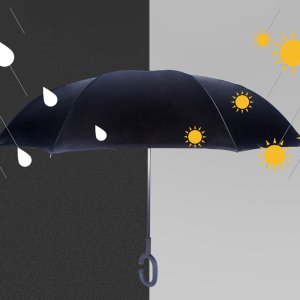 스마트폰 핸즈 프리 반대로 우산 양산 아이디어