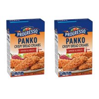 Progresso Sweet & Spicy Panko Crispy Breadcrumbs 프로그레소 스위트 앤 스파이시 판코 크리스피 빵가루 8oz(226g) 2팩