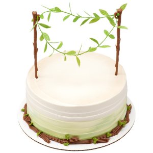 토퍼장식 녹색 나뭇잎 케이크장식 셀프돌상 웨딩 케이크