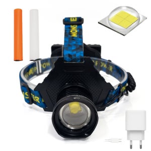 몬스터파워 XHP70 헤드랜턴 해루질 자전거 안전모 c타입 낚시 등산용 충전식 방수