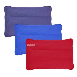 (대형 사각 에어베개) 에어 쿠션 배개 캠핑 여행 휴대용 에어배개 목쿠션 목베개 공기 주입