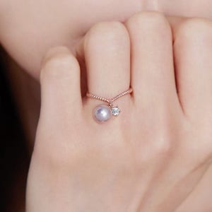 14k 18k 쥬디 라벤다 담수진주 반지