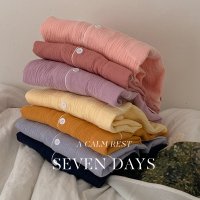 J’eu 세븐데이즈 요루면 반팔파자마 세트 7color, 2size