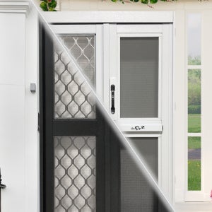 기린방충문 현관접이식방범방충망 방범방충문 현관 안전망 화이트 좌측손잡이 하부턱있게