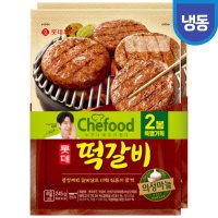 롯데 쉐푸드 떡갈비 245g x 2개 / 의성마늘