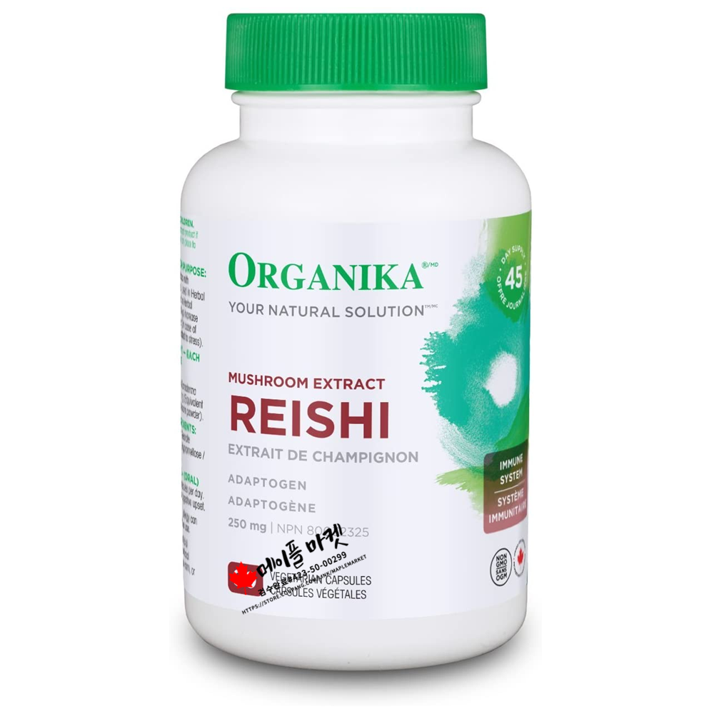 <b>오가니카</b> 동결건조 영지버섯 추출물 250mg 캐나다 직배송
