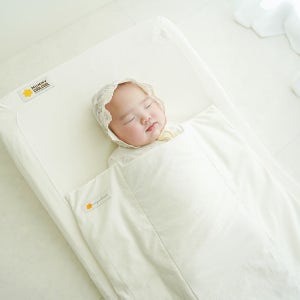 머미쿨쿨 올인원 모로반사 방지 좁쌀이불 아기 신생아 통잠이불 출산선물 아이보리 메쉬
