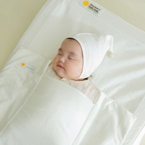 머미쿨쿨 올인원 모로반사 방지 좁쌀이불 아기 신생아 통잠이불 출산선물 아이보리 메쉬