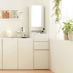 트루베퍼니처 바오 입식 수납거울 화장대 콘센트형