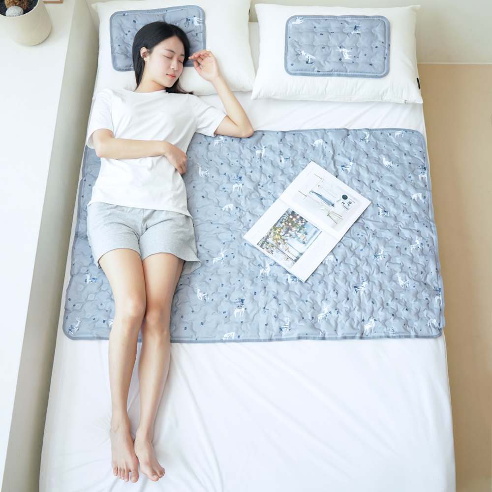 하우스터 국산 여름 쿨매트 냉감 아이스 쿨링 쿨젤 패드 침대 매트리스 냉매트 더블