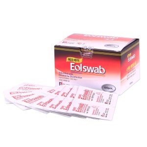 에프에이 블랙 이올스왑 100매 10각 소독솜 알콜스왑