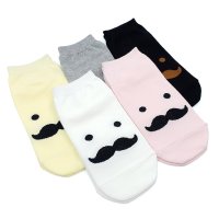 조은삭스 C-SOCKS 여성여자 콧수염 캐릭터 발목양말