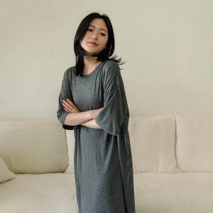 루즈핏 모달 홈웨어 원피스잠옷 라운지웨어
