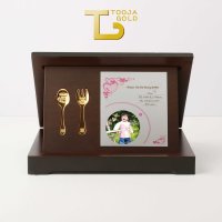 순금 돌 금수저 금포크 세트 상패 3.75g 아기 첫돌 백일 선물