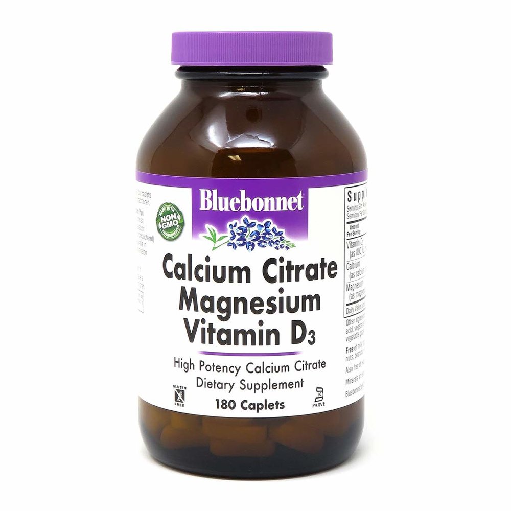 Bluebonnet 블루보넷 하이 포텐시 <b>칼슘 시트레이트 마그네슘 비타민 D3</b> 180정