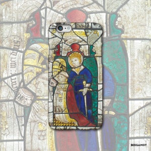 명화 케이스 762 Saint Catherine with a Kneeling Male Donor 성 카타리나 스테인드 글라스 아이폰6S하드