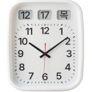 플라이토 이잉크 플립 무소음 벽시계 캘린더 인테리어 거실 사무실 아날로그 모던 벽걸이시계