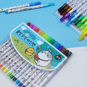 몰랑이 수성 싸인펜 16색 귀여운 어린이 초등학생 문구점 학용품