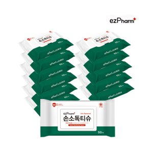 이지팜 손소독티슈 캡형 50매 12팩 휴대용 학교티슈