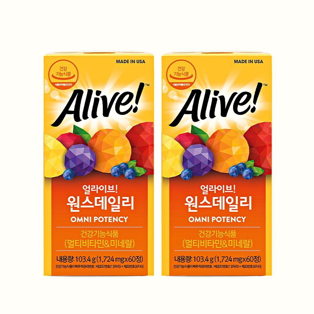 얼라이브 원스데일리 멀티비타민 1,724mg 60정 2병