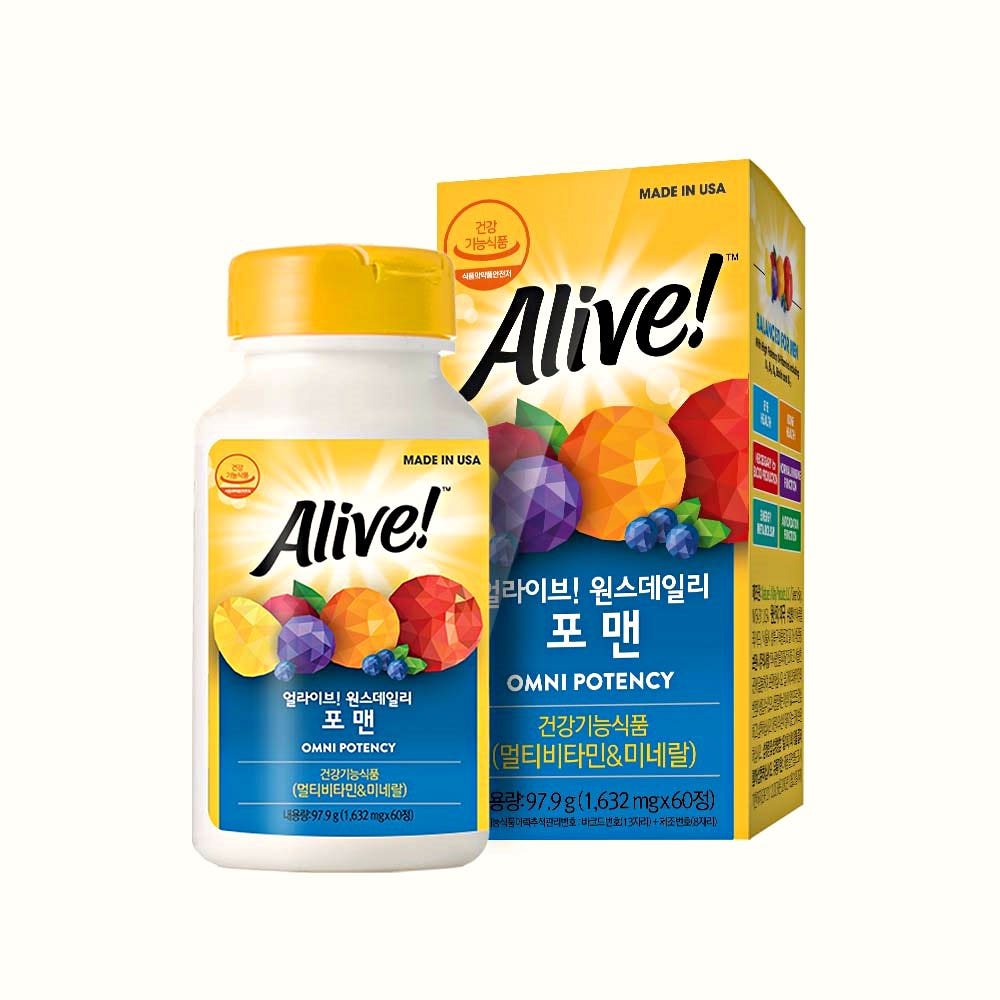 얼라이브 원스데일리 포 맨 종합비타민 1,632mg X 60정 (60일분)