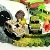 해피플레이 공룡대탐험 다이노 트랙 베이직 디럭스 어린이 자동차 레일 장난감 다이노 파크