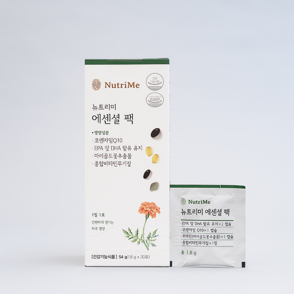 뉴트리미 에센셜팩 올인원 멀티팩 <b>종합</b> 이뮨 멀티 비타민 미네랄 한포<b>영양제</b> 30포, 1개