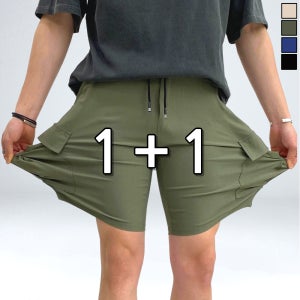 1+1 남자 반바지 여름 5부 카고 팬츠