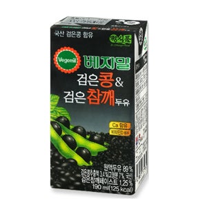 정식품 베지밀 검은콩과검은참깨 두유 190ml x 80팩