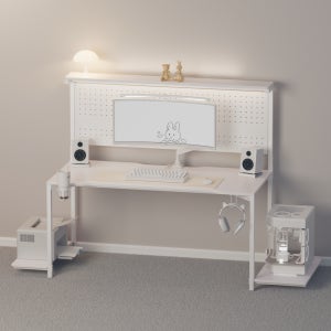 209애비뉴 제로스테이션 게이밍 컴퓨터 책상 선반 타공판 데스크 1200