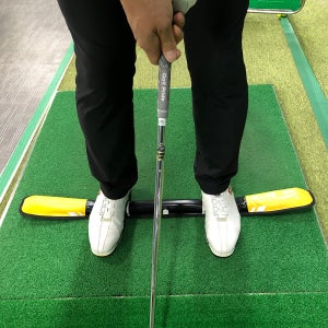 밸런스바 골프체중이동 하체 스탠스 균형유지 골프연습기구 경사면 지면변형 벙커샷