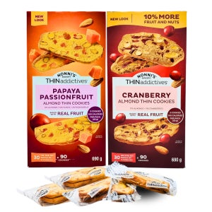 띤 어딕티브 크랜베리 파파야 패션 프투트 아몬드 구워 만든 쿠키30봉지(1봉지3개)