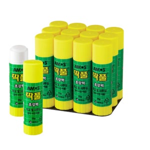 아모스 딱풀 35g 1갑 12개입/ 친환경 고체풀 학용품 사무용품 공예풀
