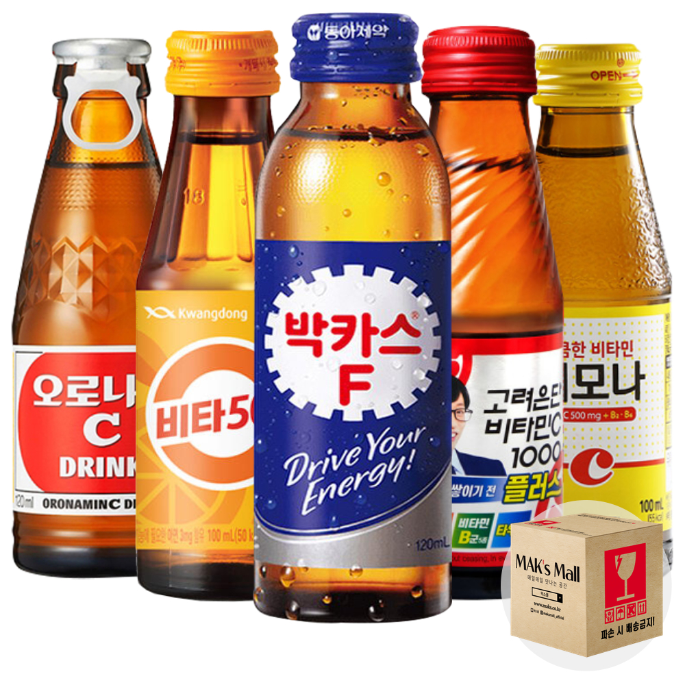 <b>자양강장제</b> 피로회복음료 박카스F 비타500 오로나민씨 레모나c 고려은단 10병 각2병씩