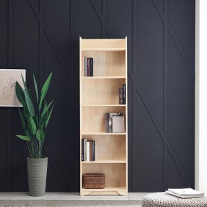 키큰 슬림 거실 서재 전면 아이방 원목 책장 6단 600