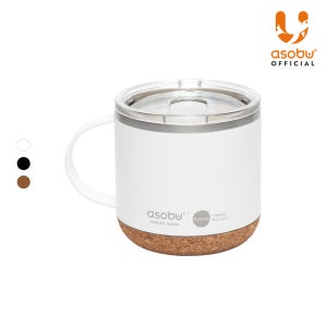 아소부 스테인레스 보온보냉 세라믹 인피니트 머그컵 490ml, 화이트
