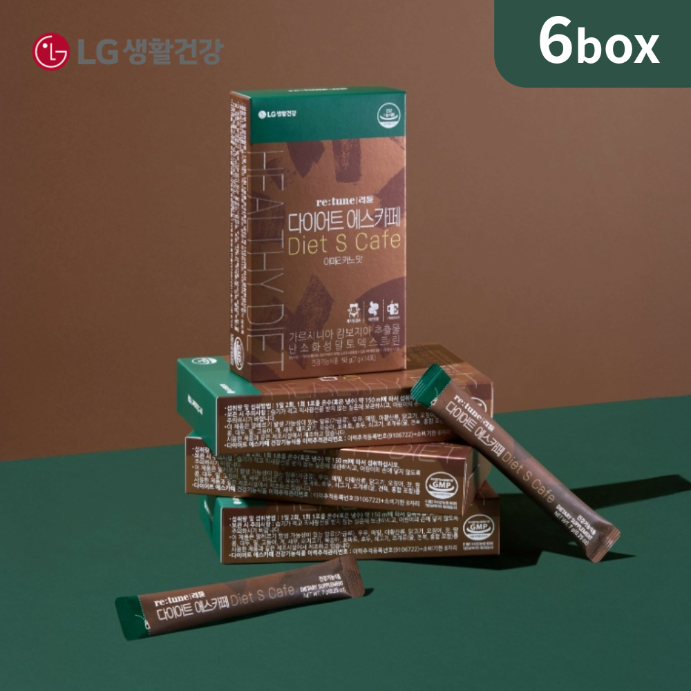 <b>LG생활건강</b> 리튠 다이어트 에스카페 아메리카노맛 14포, 6개