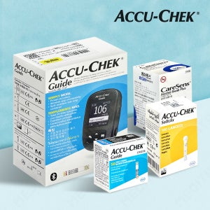 아큐첵 가이드 혈당측정기+시험지50매+정품침100+솜100