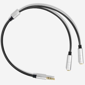 3.5파이 4극 분배 젠더 Y잭 오디오 케이블 PC 노트북 스피커 이어폰 연결